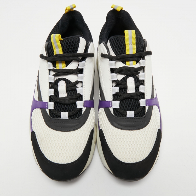 Pre Owned Dior Multicolor Mesh and Leather B22 Sneakers Size 43