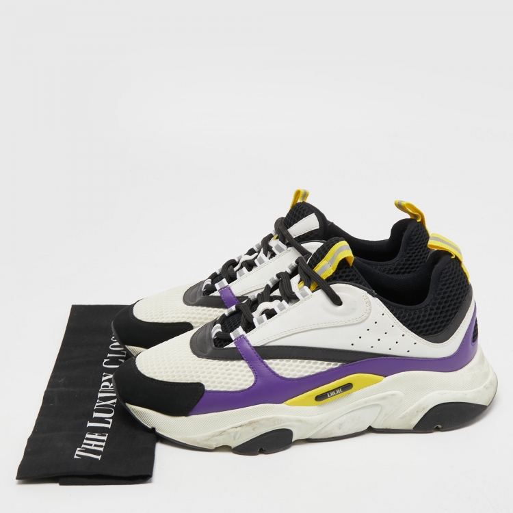 Pre Owned Dior Multicolor Mesh and Leather B22 Sneakers Size 43