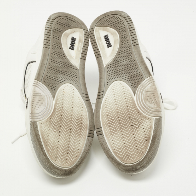 Pre Owned  Dior White Leather B27 Sneakers Size 46
