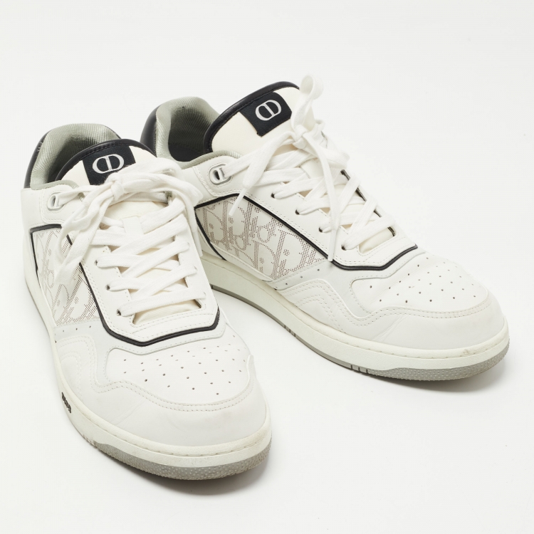 Pre Owned  Dior White Leather B27 Sneakers Size 46