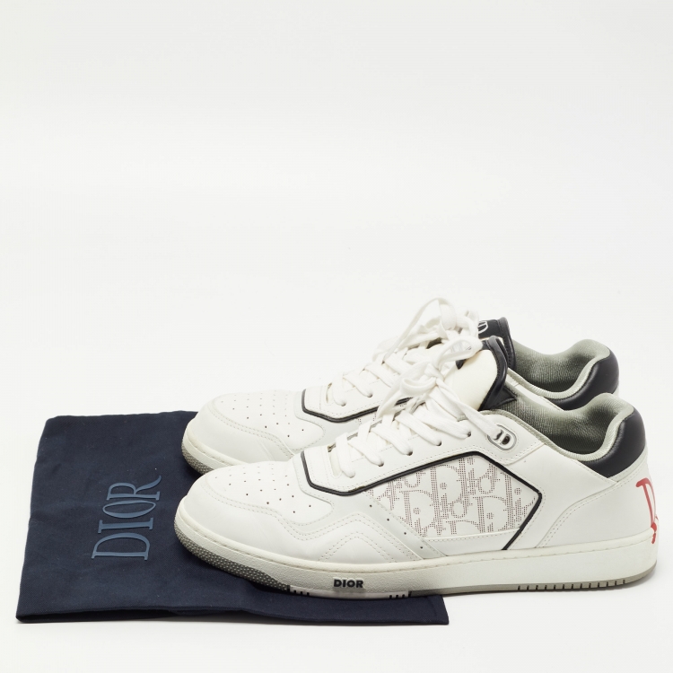 Pre Owned  Dior White Leather B27 Sneakers Size 46