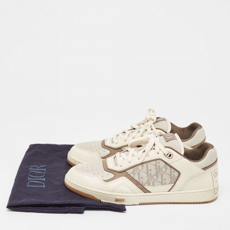 Pre Owned Dior Cream Leather B27 Low Top Sneakers Size 46