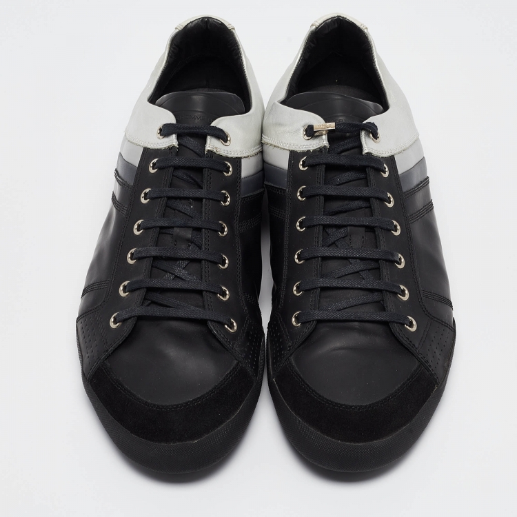 Pre Owned Dior Homme Black Leather B18 Low Top Sneakers Size 46