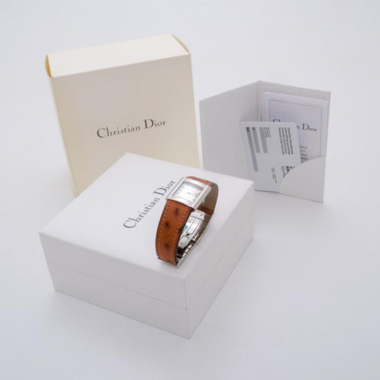 Pre Owned Dior Unisex Leather Band Watch