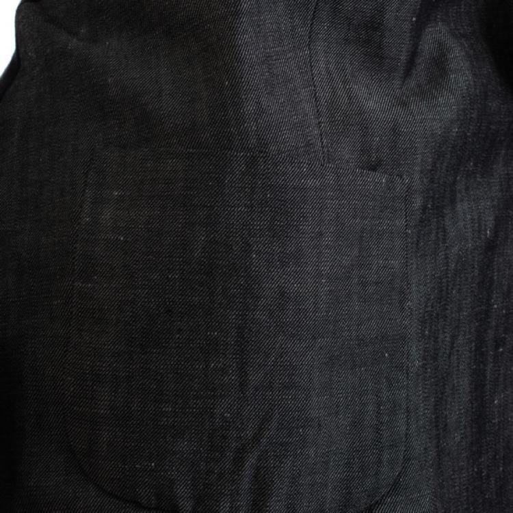Pre Owned DKNY Wool and Linen Two- Ruffle Light Jacket