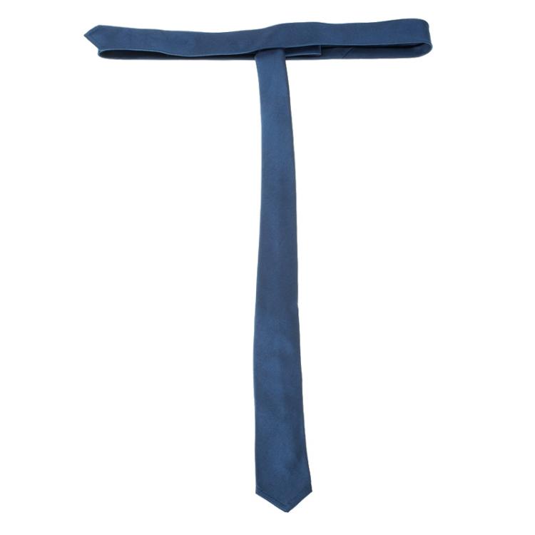 مملوكة مسبقًا Dolce and Gabbana Blue Silk Skinny Tie