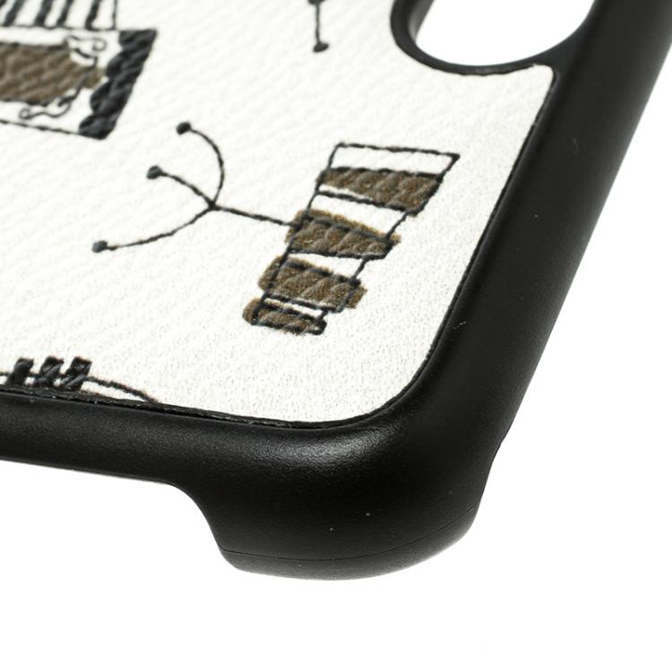 Pre Owned Dolce and Gabbana Off White Jazz Instruments Iphone 7 Case