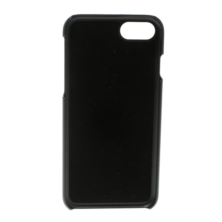 Pre Owned Dolce and Gabbana Blue Dauphine Leather Iphone 7 Case