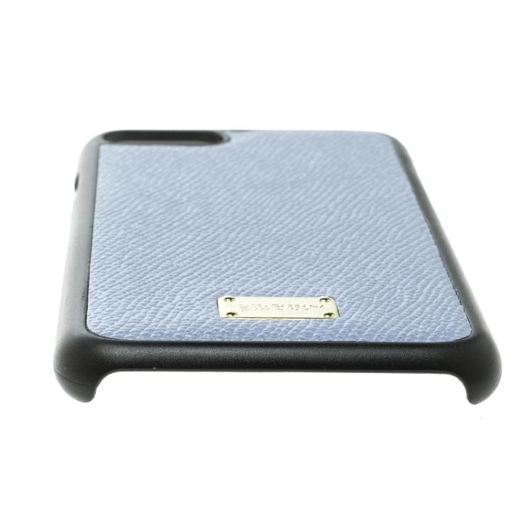 Pre Owned Dolce and Gabbana Blue Dauphine Leather Iphone 7 Case