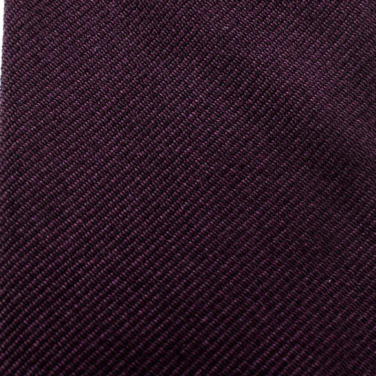 Pre Owned Dolce and Gabbana Burgundy Skinny Silk Tie