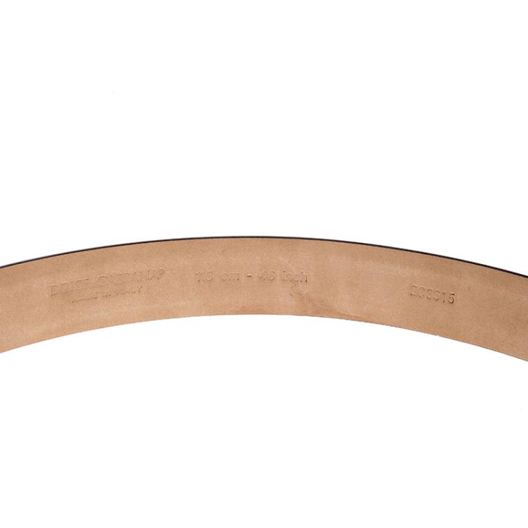 Pre Owned Dolce and Gabbana Dark Brown Leather Belt 115cm