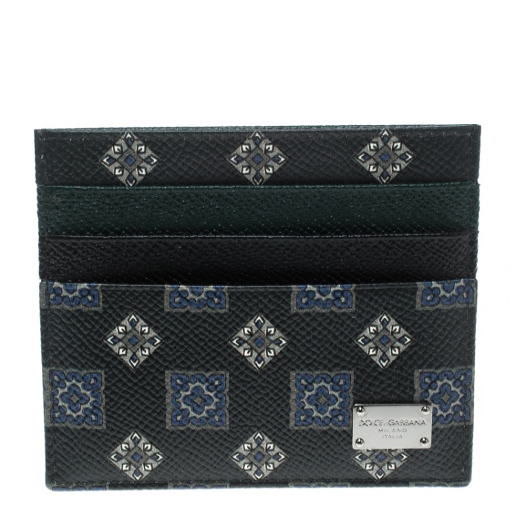 Pre Owned Dolce and Gabbana Green Gift Box Set (Card Holder, iPhone 5 Case and Key Holder)