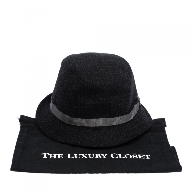 Pre Owned Dolce & Gabbana Black Cashmere Wool Bucket Hat