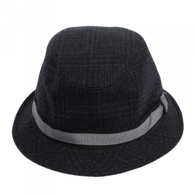 Pre Owned Dolce & Gabbana Black Cashmere Wool Bucket Hat