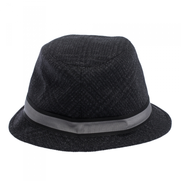 Pre Owned Dolce & Gabbana Black Cashmere Wool Bucket Hat