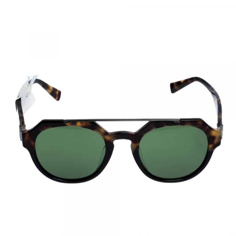 Pre Owned Dolce & Gabbana Havana/Green DG4313F Sunglasses