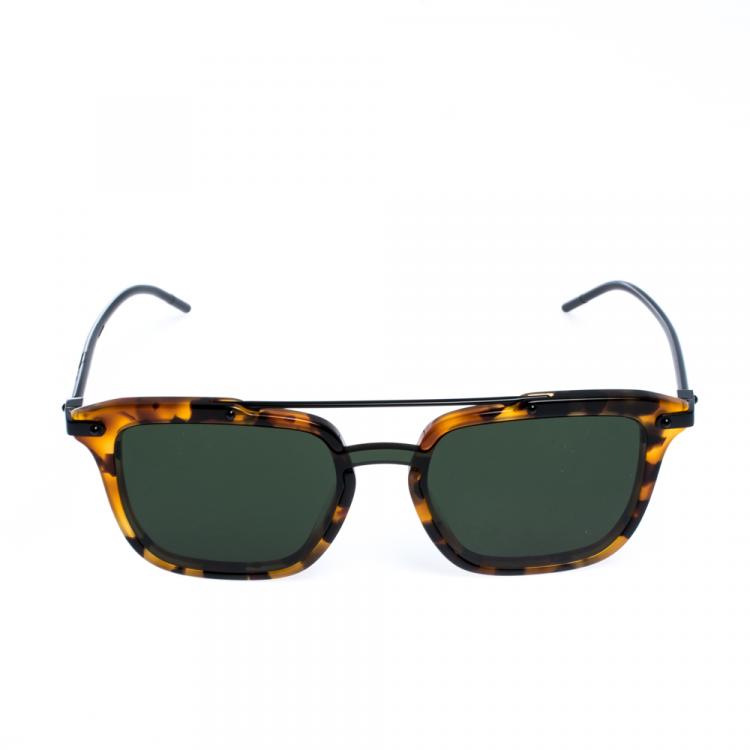 Pre Owned Dolce & Gabbana Havana Camel/Green DG4327F Sunglasses