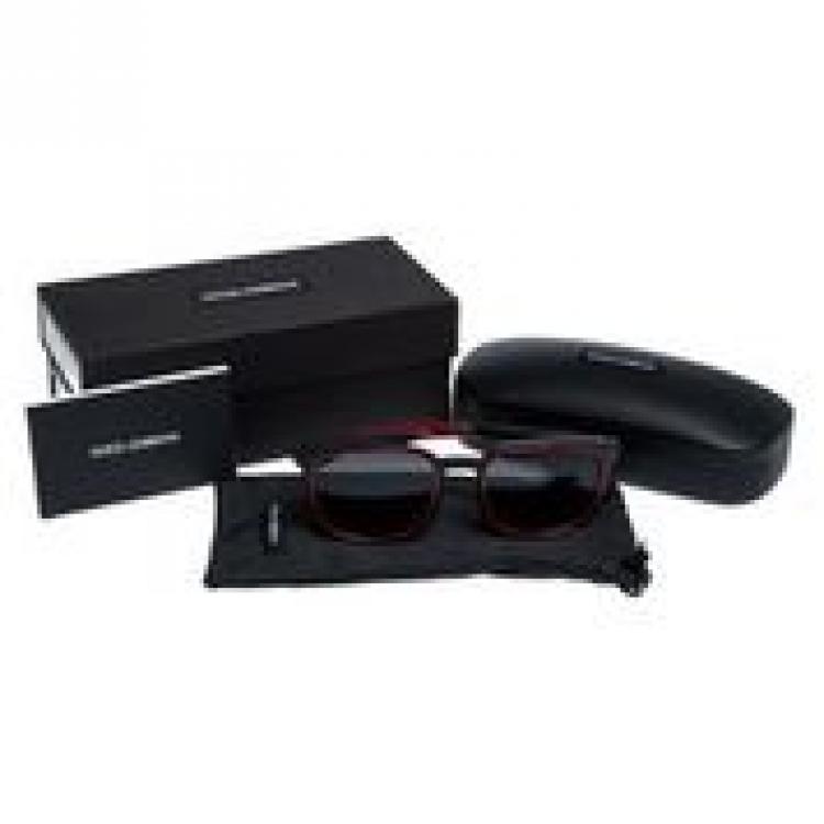 Pre Owned Dolce & Gabbana Matte Black/Grey DG6115 Sunglasses