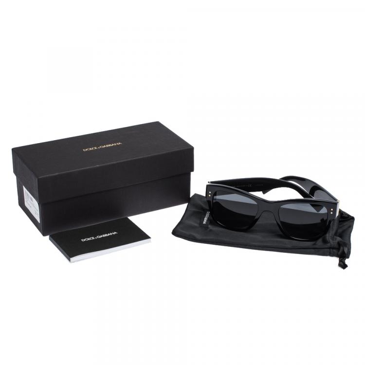 Pre Owned Dolce & Gabbana Black/Grey DG4338F Sunglasses