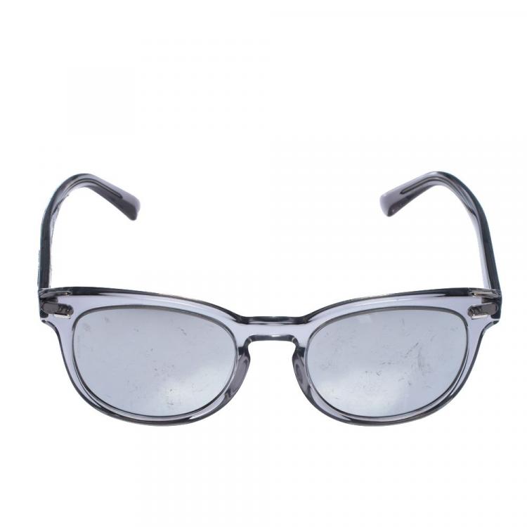 Pre Owned Dolce & Gabbana Light Grey/Mirrored Silver DG4254 Sunglasses