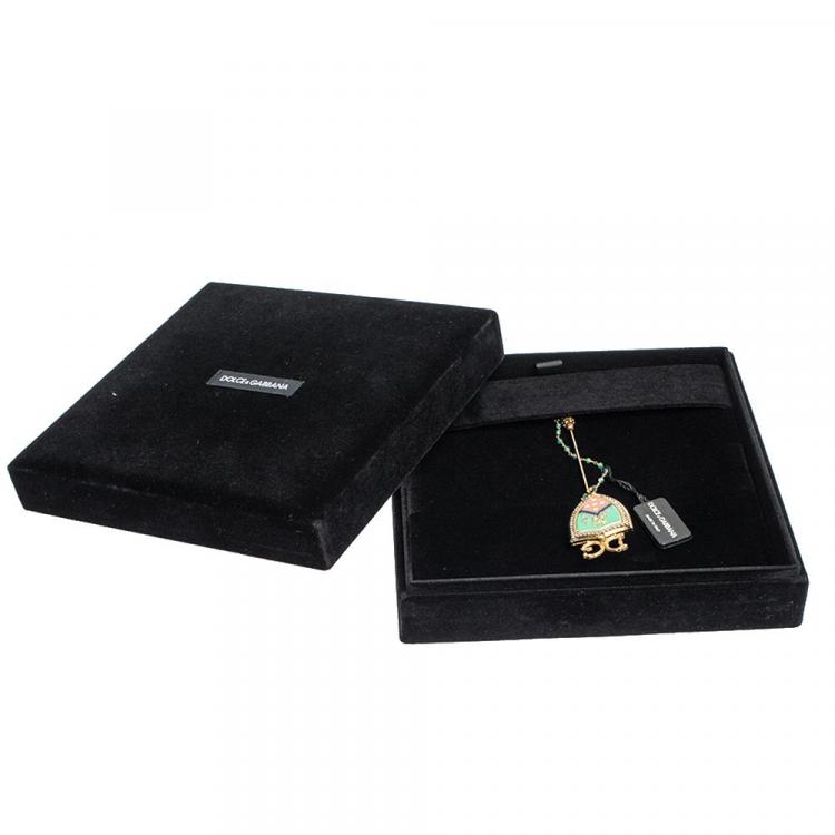 Pre Owned Dolce & Gabbana DG Logo Gold Tone Lapel Pin Brooch