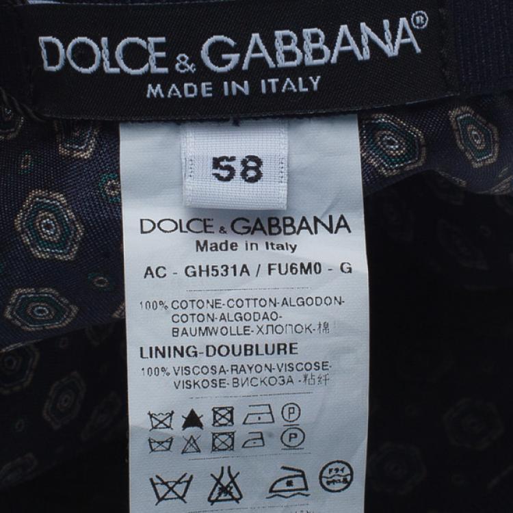 Pre Owned Dolce and Gabbana Navy Cap Size 58