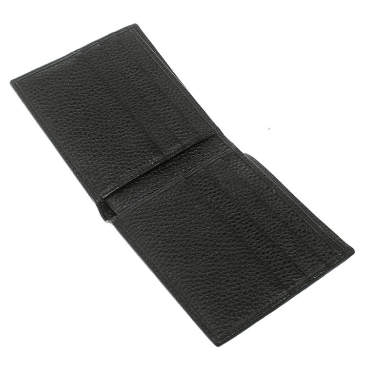 Pre Owned Dolce and Gabbana Black Leather Bottalato Radio 6 CC Bifold Wallet