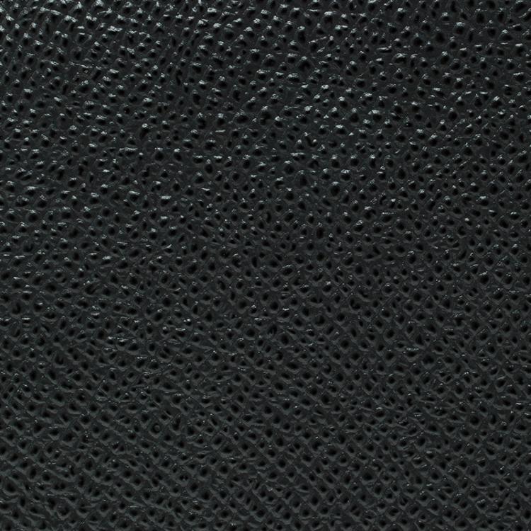 Pre Owned Dolce and Gabbana Dark Grey Leather Money Clip Bifold Card Holder