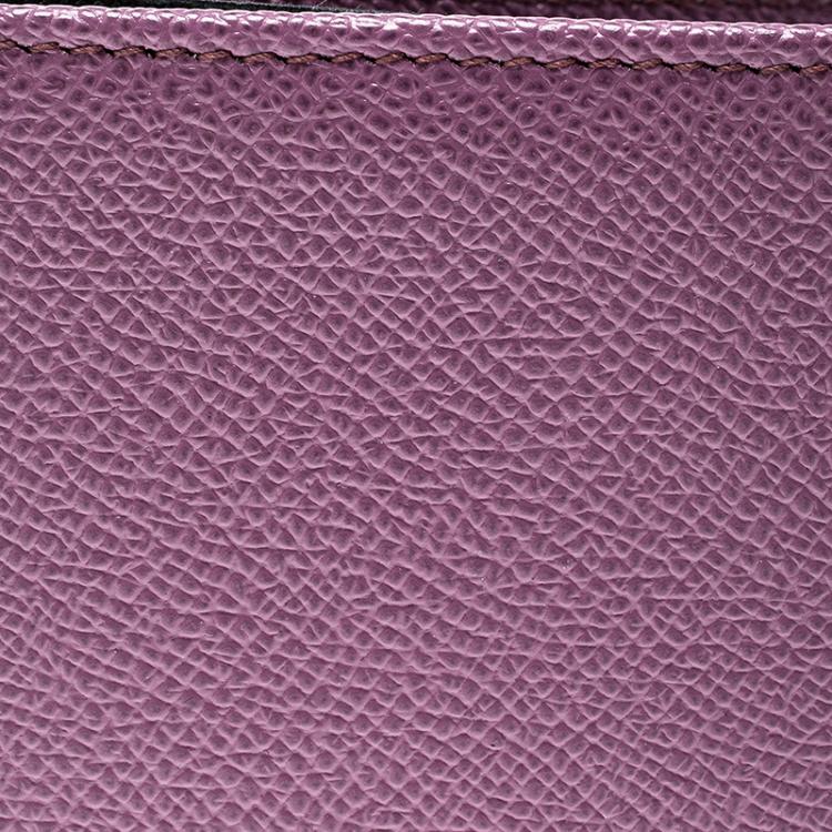 Pre Owned Dolce and Gabbana Lilac Leather Bifold Wallet 