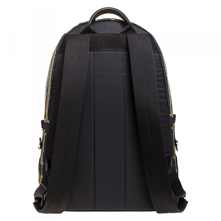 Pre Owned Dolce & Gabbana Black Nylon Knight Uniform Backpack