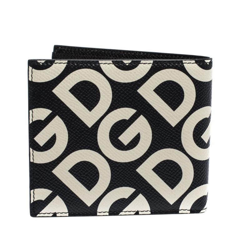 Pre Owned Dolce & Gabbana Multicolor DG Mania Print Leather Bifold Wallet