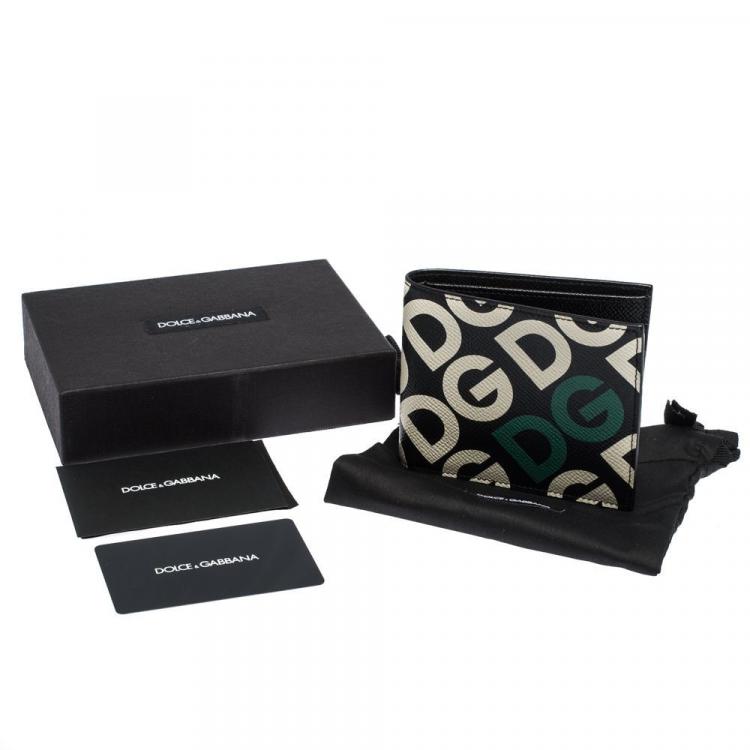 Pre Owned Dolce & Gabbana Multicolor DG Mania Print Leather Bifold Wallet