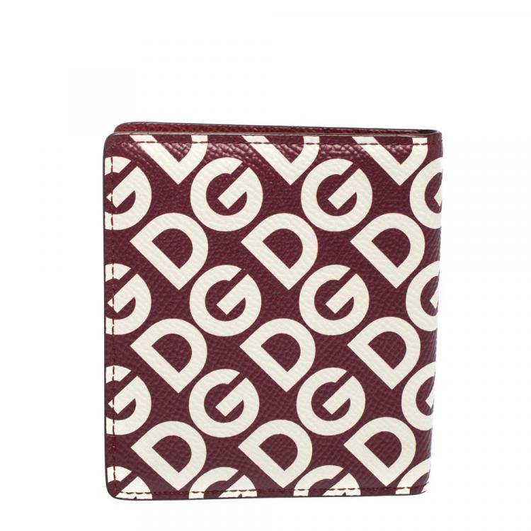 Pre Owned Dolce & Gabbana Multicolor DG Mania Print Leather Bifold Wallet