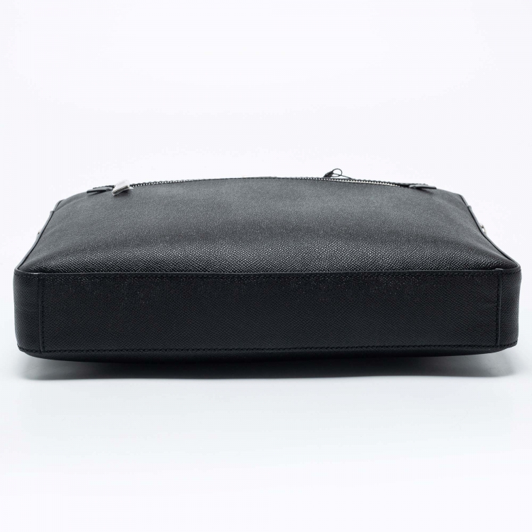 Pre Owned Dolce & Gabbana Black Leather Briefcase