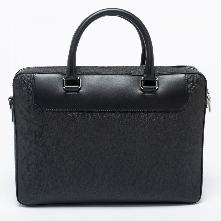 Pre Owned Dolce & Gabbana Black Leather Briefcase