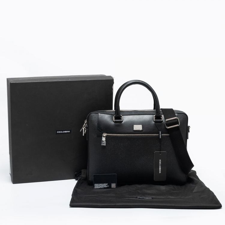 Pre Owned Dolce & Gabbana Black Leather Briefcase