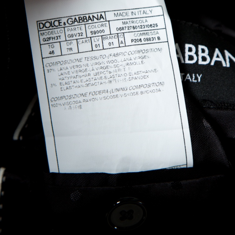 Pre Owned Dolce and Gabbana Colorblock Striped Wool Double Breasted Blazer S