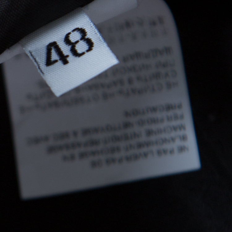 Pre Owned Dolce and Gabbana Black Wool Blend Velvet Trim Blazer M