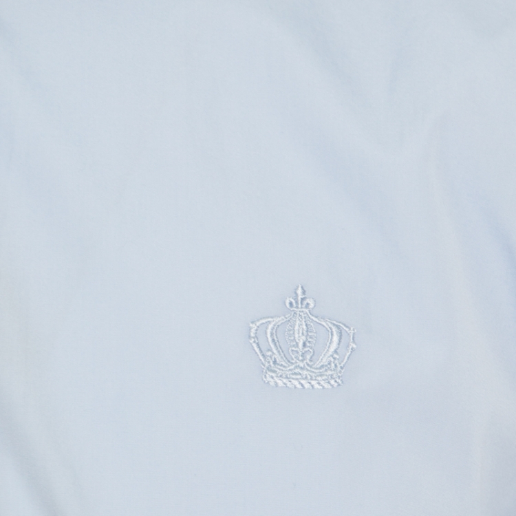 Pre Owned Dolce and Gabbana Gold Blue Crown Logo Embroidered Button Down Shirt L