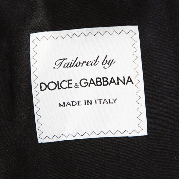 Pre Owned Dolce & Gabbana Black Wool Three Piece Tailcoat Suit XL
