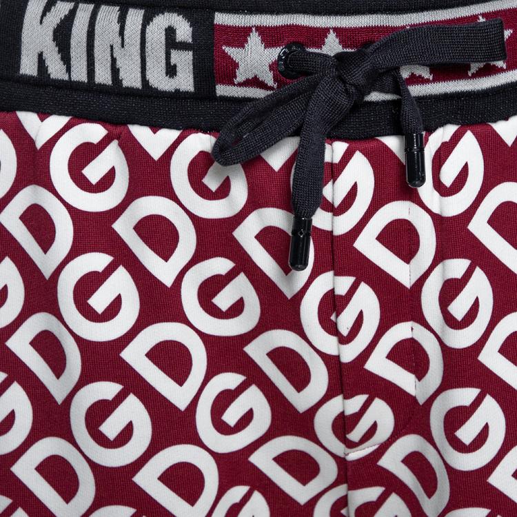 Pre Owned Dolce & Gabbana Multicolor DG Mania Print Cotton Sweatpants IT 48