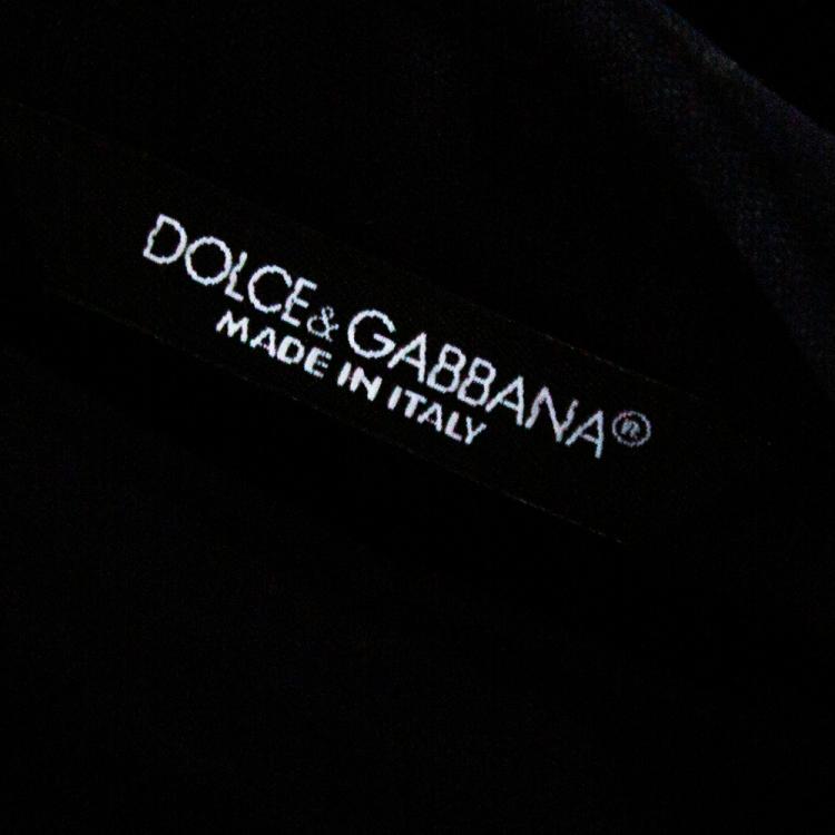 Pre Owned Dolce & Gabbana Blue Check Print Virgin Wool Single Breasted Suit IT 44