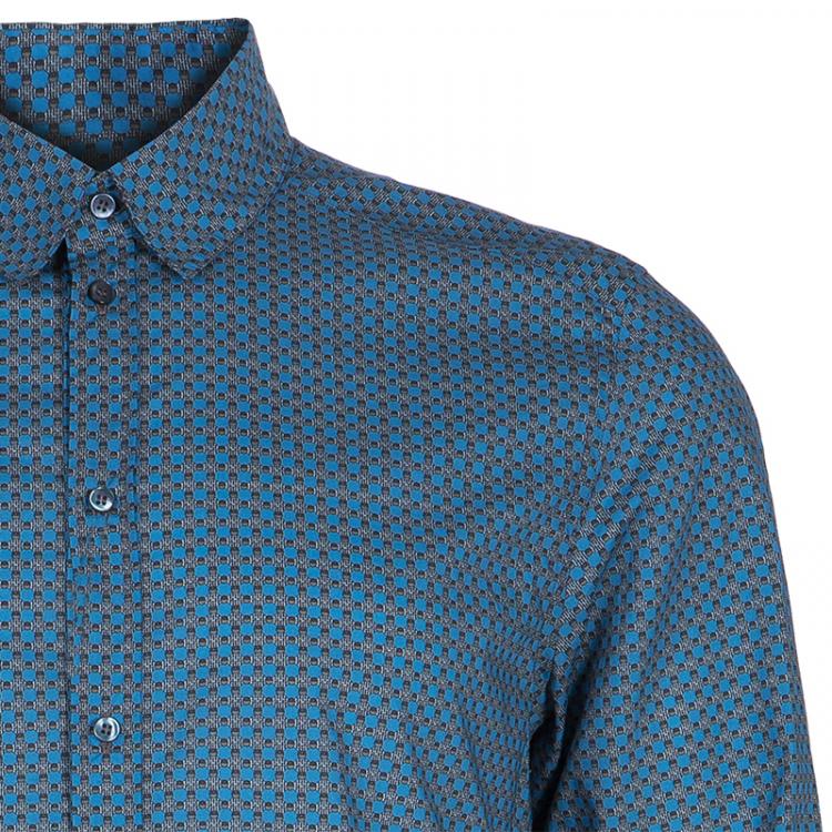 Pre Owned Dolce & Gabbana Blue Abstract Shirt L