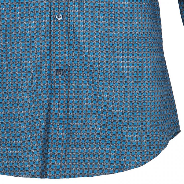 Pre Owned Dolce & Gabbana Blue Abstract Shirt L