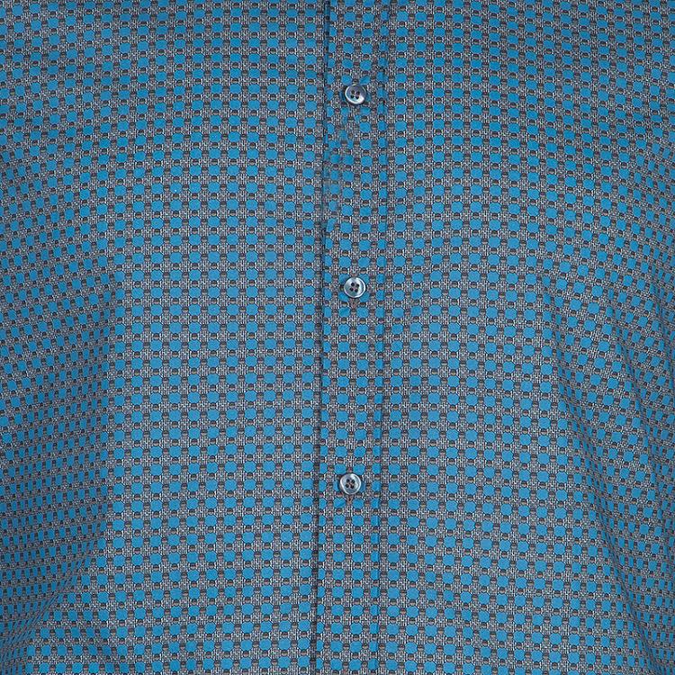 Pre Owned Dolce & Gabbana Blue Abstract Shirt L