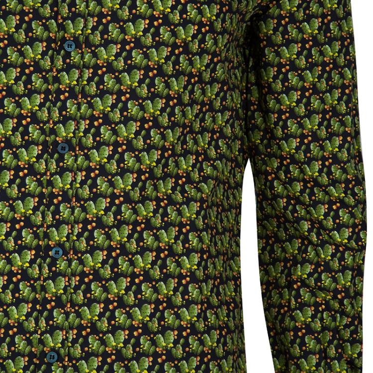 Pre Owned Dolce and Gabbana Men's Green Cactus Shirt L
