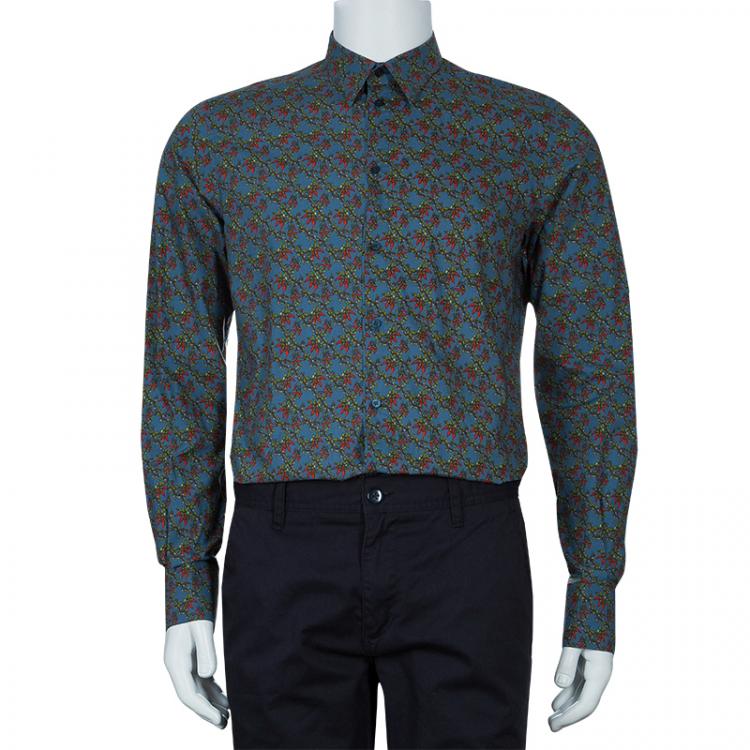 Pre Owned Dolce and Gabbana Men's Chili Print Shirt M