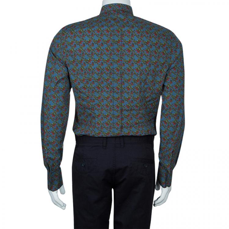 Pre Owned Dolce and Gabbana Men's Chili Print Shirt M