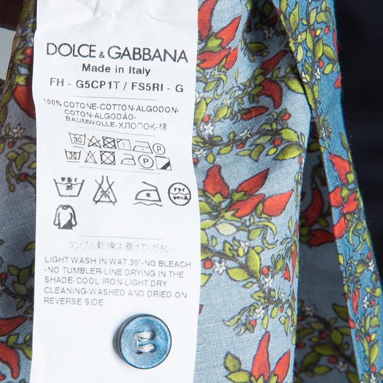 Pre Owned Dolce and Gabbana Men's Chili Print Shirt M