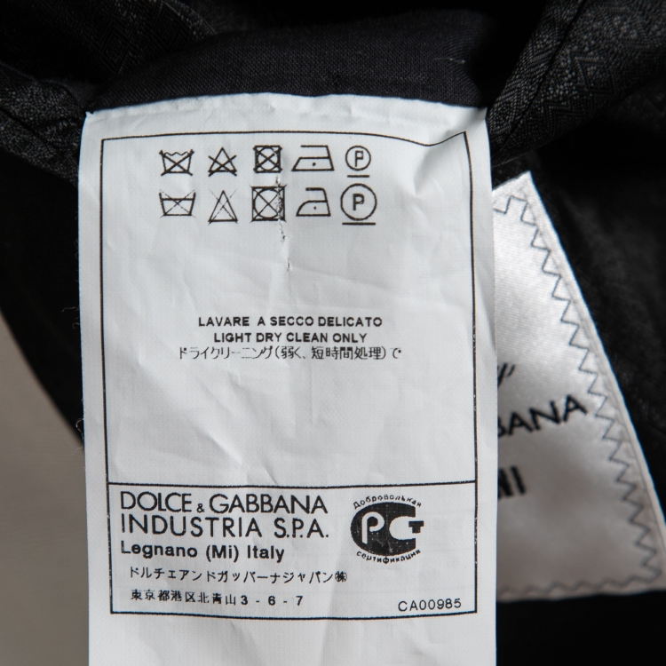 Pre Owned Dolce & Gabbana Black Crepe Single-Breasted Martini Blazer M